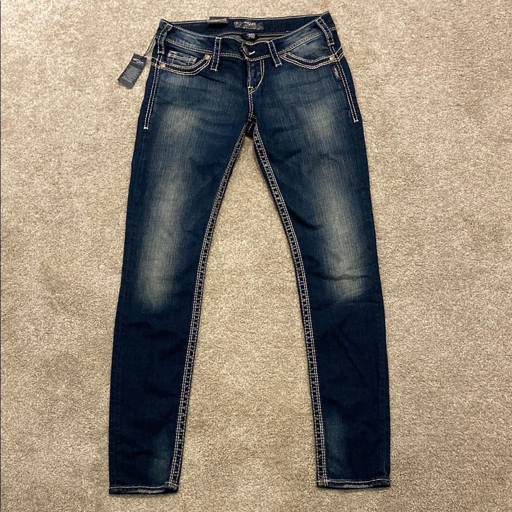 Silver Jeans Blue Straight Fit Skinny Leg